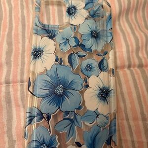 iPhone 11 light blue and white floral case